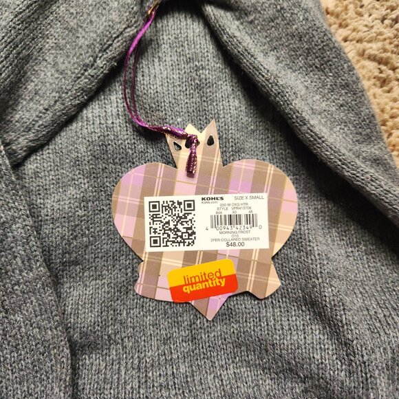 Princess Vera Wang Mock Button Sweater Blouse Top - Picture 4 of 7